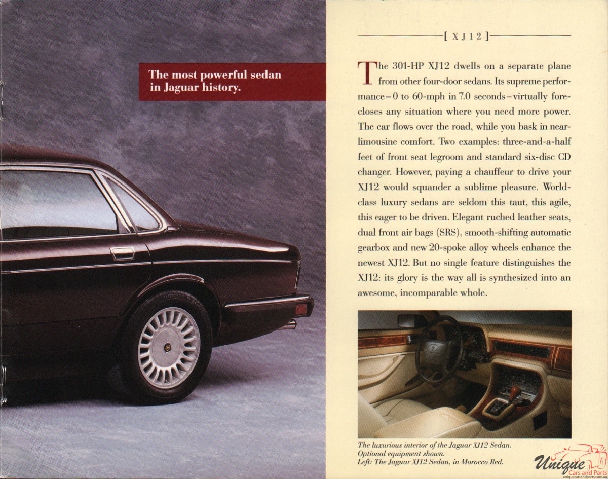 1994 Jaguar Model Lineup Brochure Page 4